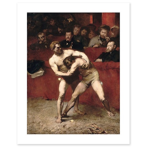 Wrestlers (canvas without frame)
