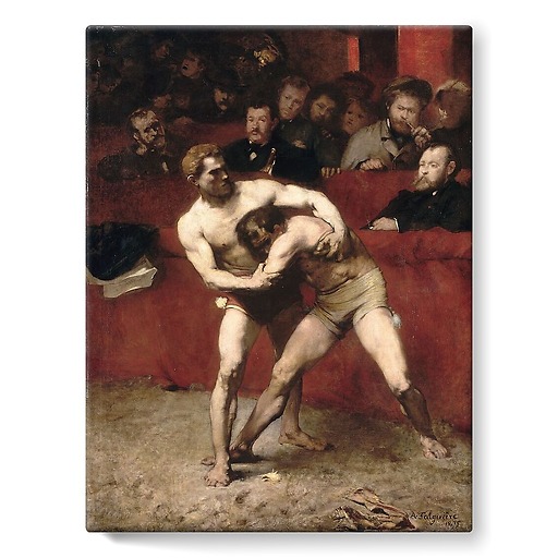 Wrestlers (stretched canvas)