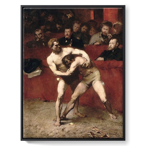Wrestlers (framed canvas)