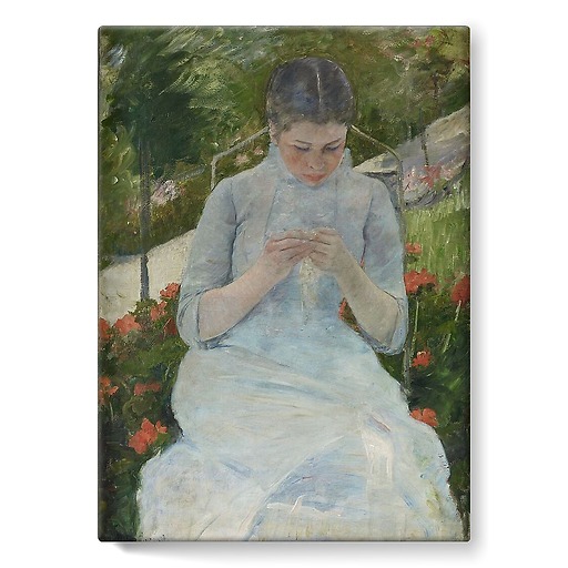 Girl in the Garden (stretched canvas)