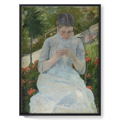 Girl in the Garden (framed canvas)