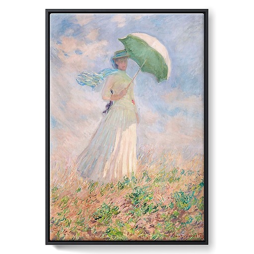 Essai de figure en plein air: femme à l'ombrelle tournée vers la droite (toiles encadrées)