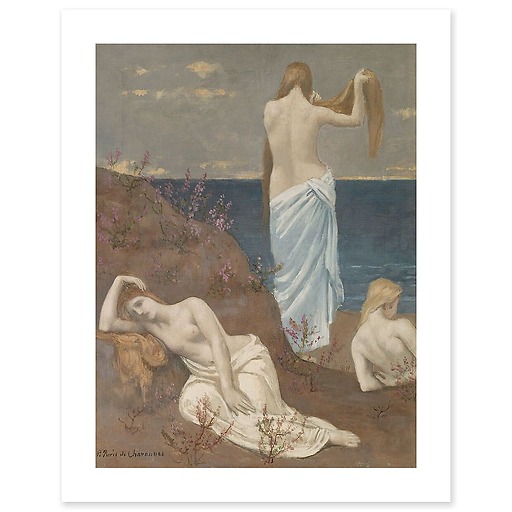 Young Girls by the Seaside (canvas without frame)