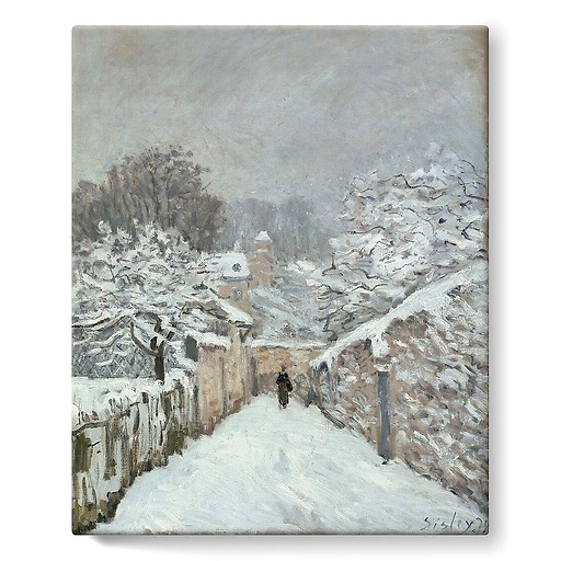 Snow at Louveciennes (stretched canvas)