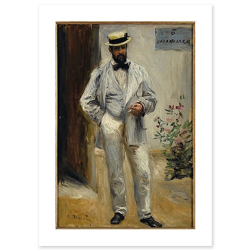 Portrait of Charles Le Coeur (1830-1906), architect, brother of the painter Jules Le Coeur, friend of Renoir (canvas without frame)