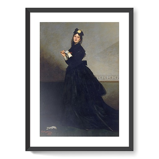 La Dame au gant. Mme Carolus-Duran, née Pauline Croizette (1839-1912), peintre (affiches d'art encadrées)