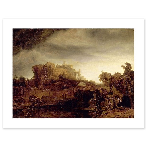 Landscapte with castle (canvas without frame)