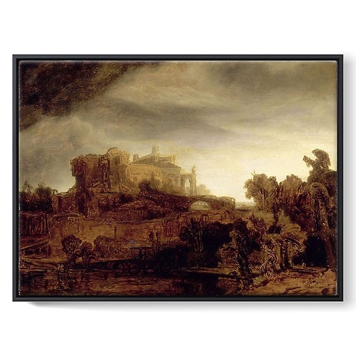 Landscapte with castle (framed canvas)