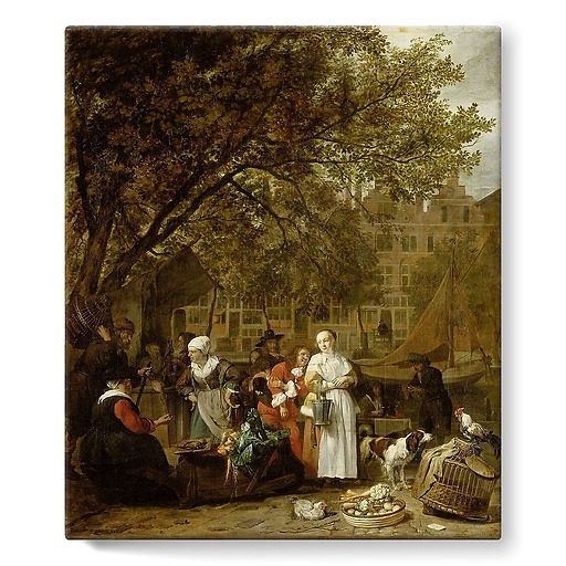 Amsterdam Herbal Market (stretched canvas)