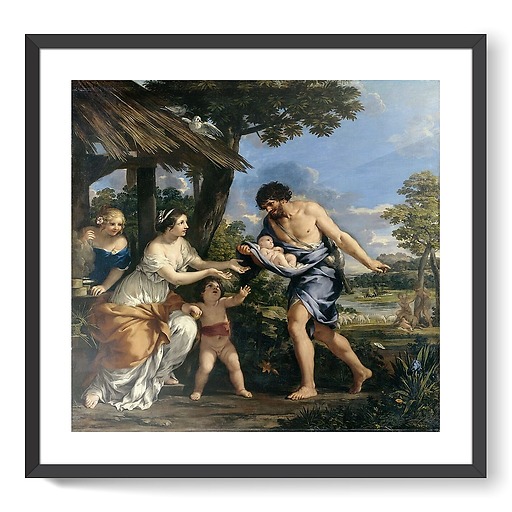 Romulus and Remus received by Faustulus (framed art prints)