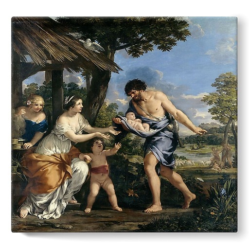 Romulus and Remus received by Faustulus (stretched canvas)