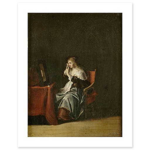 The Sight: Woman with a Mirror (canvas without frame)