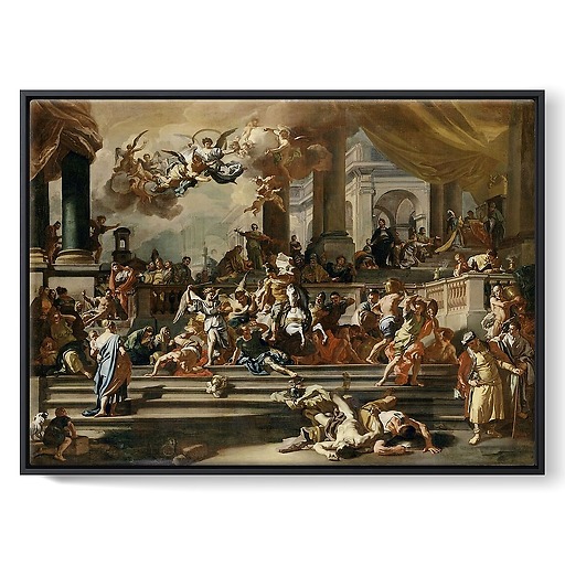 Heliodorus driven out of the temple (framed canvas)