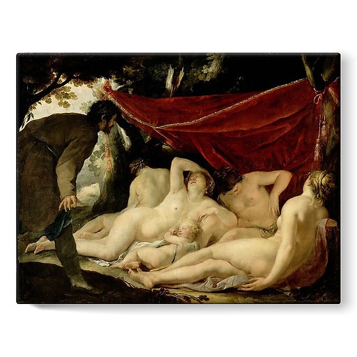 Venus and the Graces surprised by a mortal (stretched canvas)