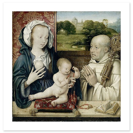 La Vierge et l'Enfant avec Saint Bernard (affiches d'art)