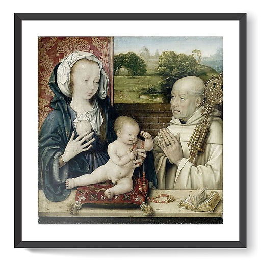 La Vierge et l'Enfant avec Saint Bernard (affiches d'art encadrées)