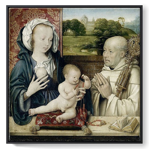The Virgin and Child with Saint Bernard (framed canvas)