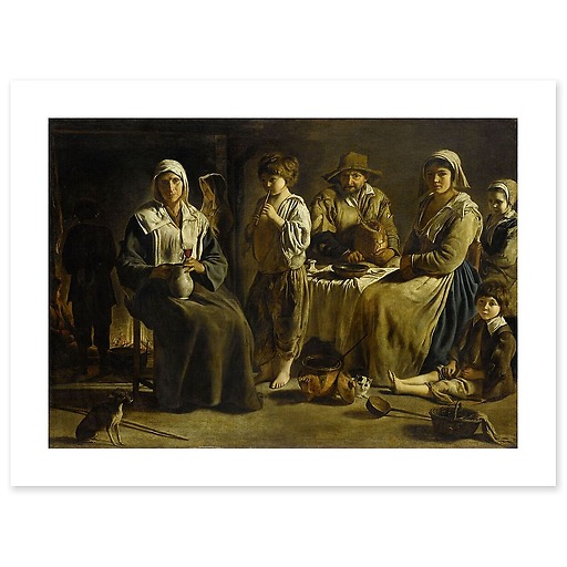 Farmers' family in an interior (art prints)