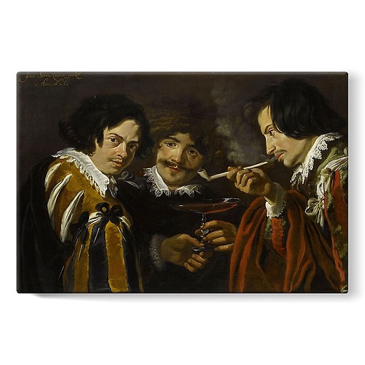 Portraits d'artistes (S. de Vos, J. Cossier et Gerelof) en fumeurs et buveurs (toiles sur châssis)