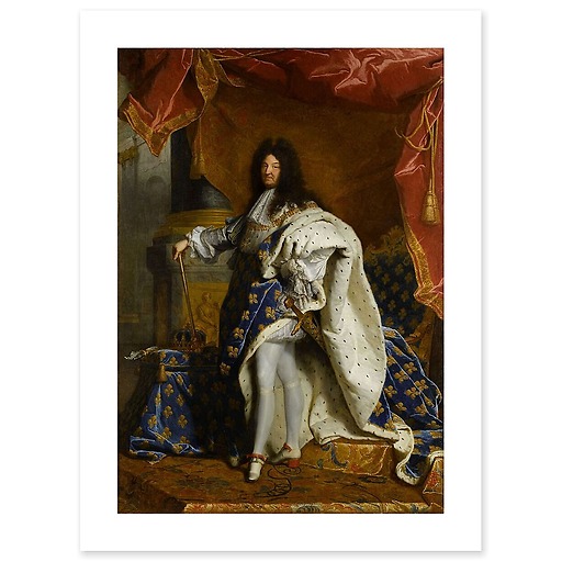 Louis XIV, roi de France, portrait en pied en costume royal (affiches d'art)
