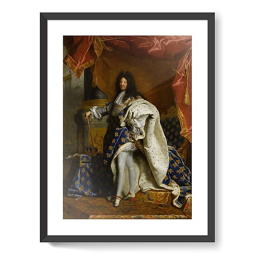 Louis XIV, roi de France, portrait en pied en costume royal (affiches d'art encadrées)
