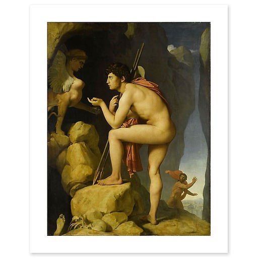 Oedipus explains the enigma of the Sphinx (canvas without frame)