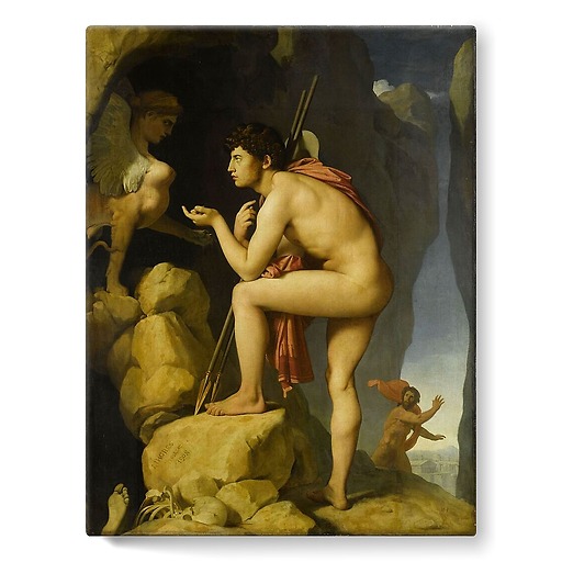 Oedipus explains the enigma of the Sphinx (stretched canvas)