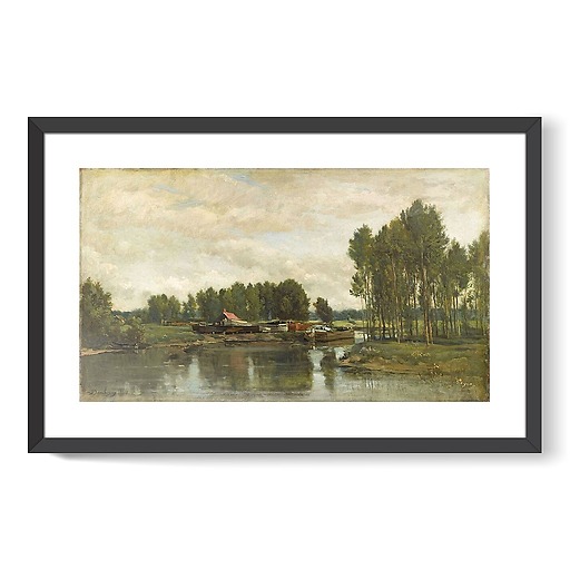 Boats on the Oise (framed art prints)