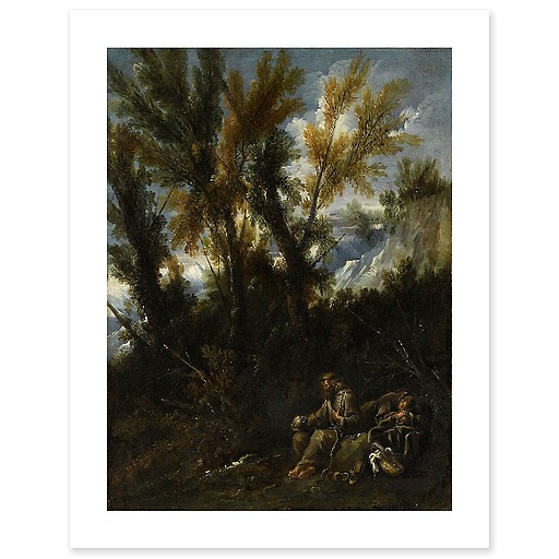 Two hermits in a wood wrongly called Landscape with Saint Jerome (art prints)