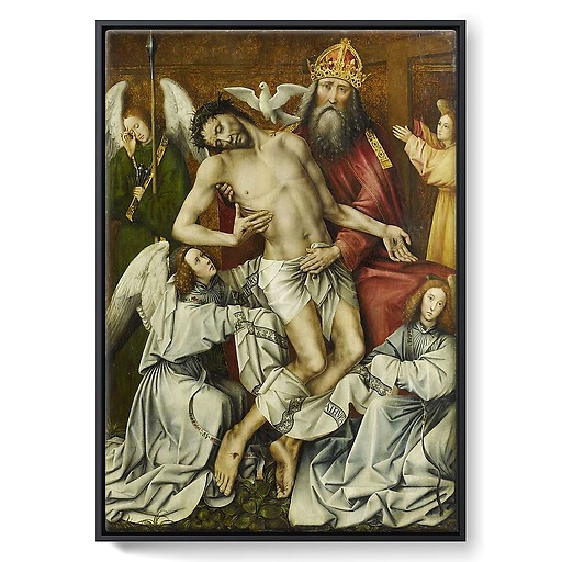 The Throne of Grace or the Holy Trinity with God the Son supported by God the Father (framed canvas)