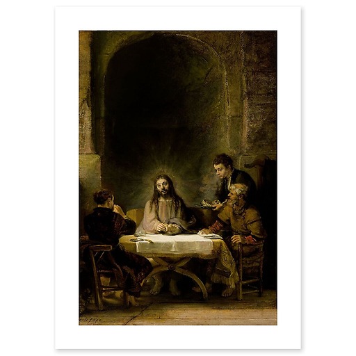Christ revealing himself to the Emmaus pilgrims (canvas without frame)