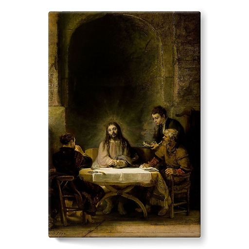 Christ revealing himself to the Emmaus pilgrims (stretched canvas)