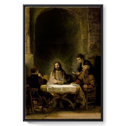 Christ revealing himself to the Emmaus pilgrims (framed canvas)