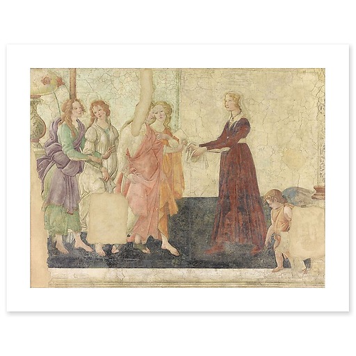 Venus and the Graces offering gifts to a young girl (canvas without frame)