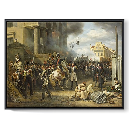 The Clichy Barrier, defence of Paris on March 30, 1814 (framed canvas)