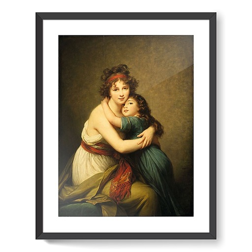 Mrs Vigée-Le Brun and her daughter, Jeanne-Lucie, known as Julie (framed art prints)