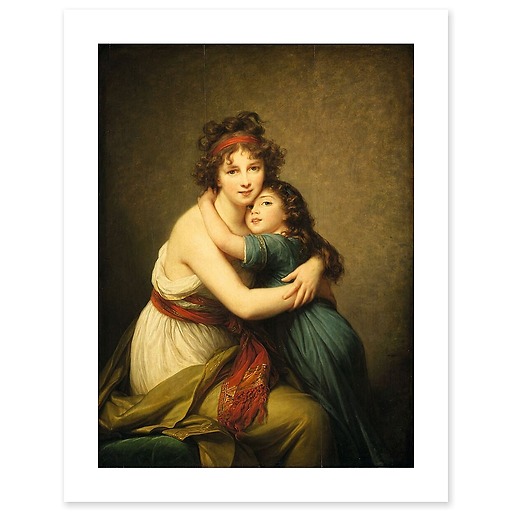 Mrs Vigée-Le Brun and her daughter, Jeanne-Lucie, known as Julie (canvas without frame)
