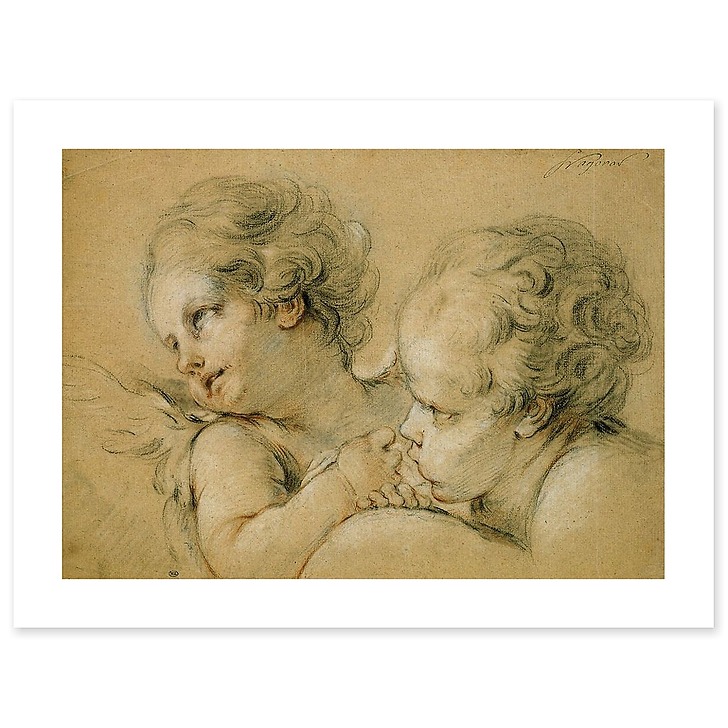 Buste et tête d'anges (toiles sans cadre)