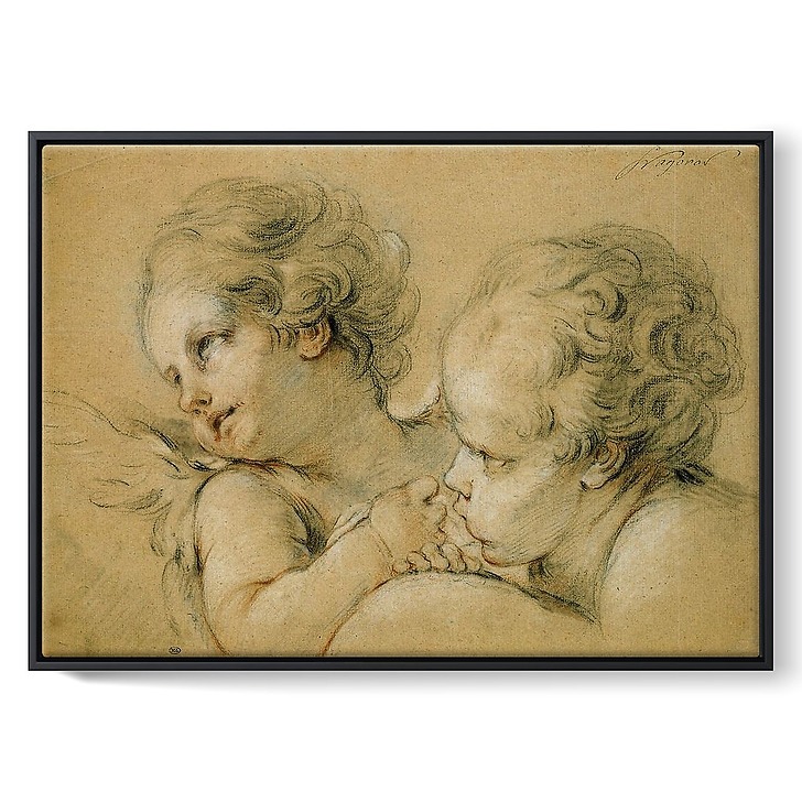 Buste et tête d'anges (toiles encadrées)