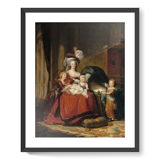 Marie-Antoinette de Lorraine-Habsbourg, reine de France et ses enfants (affiches d'art encadrées)