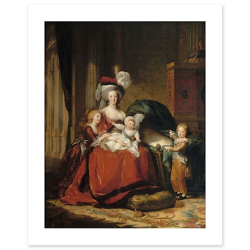 Marie-Antoinette de Lorraine-Habsbourg, reine de France et ses enfants (toiles sans cadre)