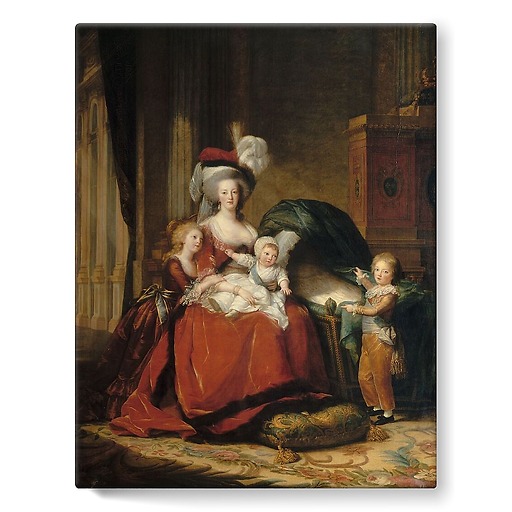 Marie-Antoinette de Lorraine-Habsbourg, Queen of France and her children (stretched canvas)