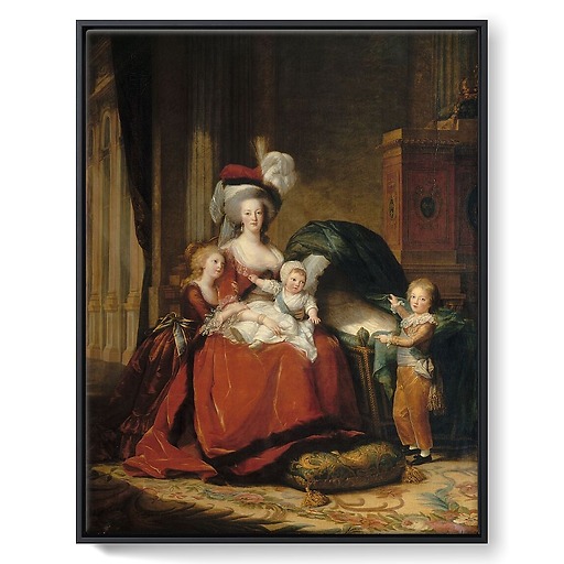 Marie-Antoinette de Lorraine-Habsbourg, Queen of France and her children (framed canvas)