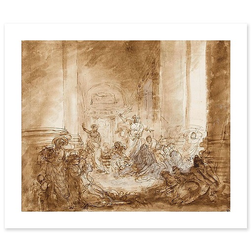 Sellers chased out of the Temple (canvas without frame)