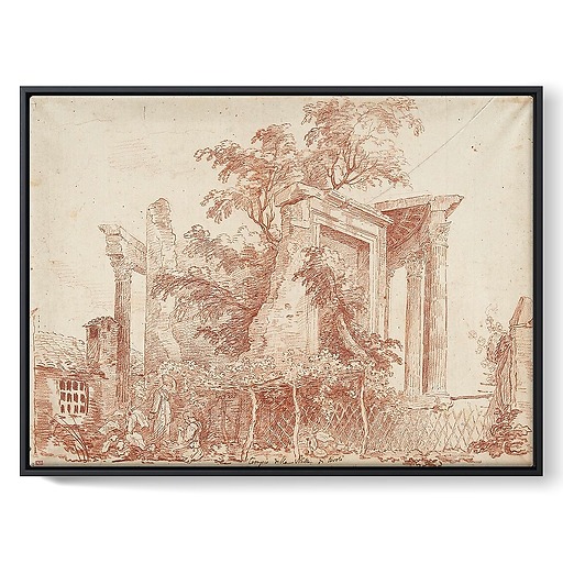 The temple of the sibyl (framed canvas)