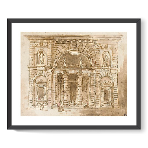 Palace facade with monumental portal (framed art prints)