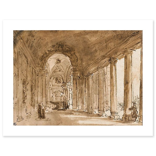Portico of the Villa Albani (canvas without frame)