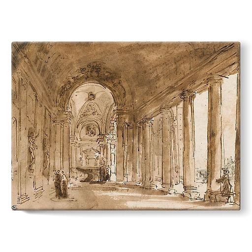 Portico of the Villa Albani (stretched canvas)