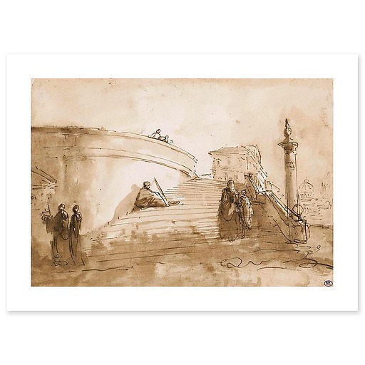 The winding staircase of the Trinité des Monts (art prints)