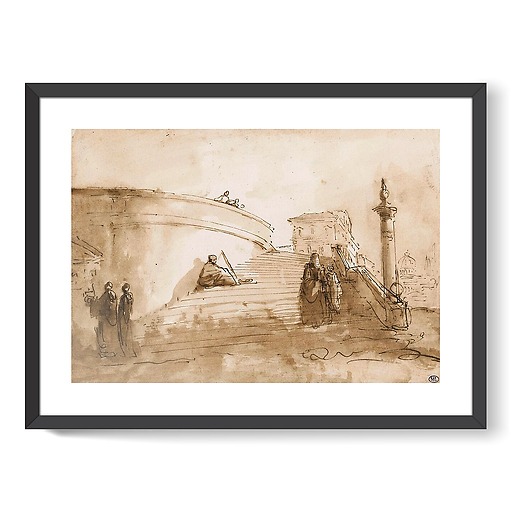 The winding staircase of the Trinité des Monts (framed art prints)